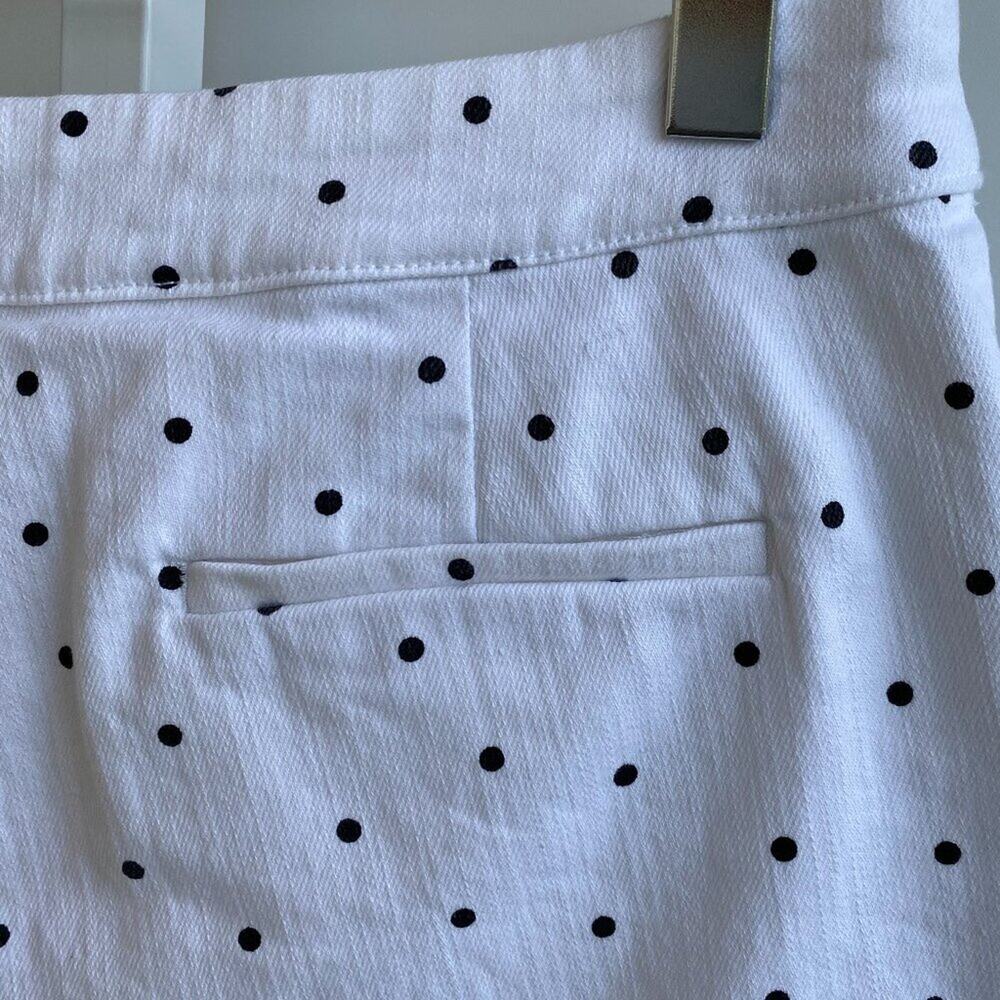 NWT Tyler Boe White Black Polka Dot Cotton Stretch Shorts sz 4 - Picture 7 of 8